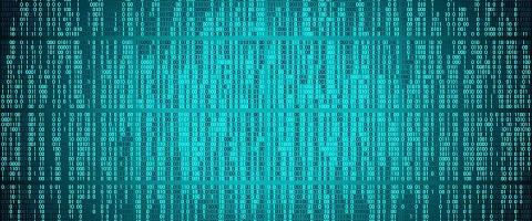 Matrix-like code on a computer screen