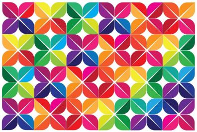 Colorful illustration of repeating pattern