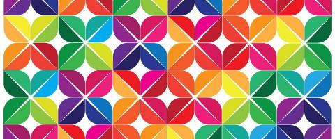 Colorful illustration of repeating pattern