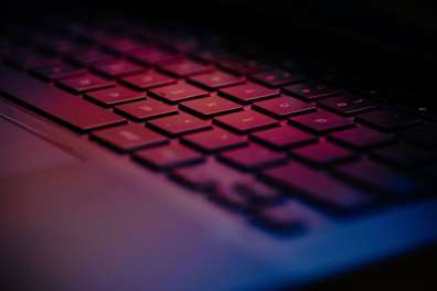 Close-up photo of a laptop keyboard